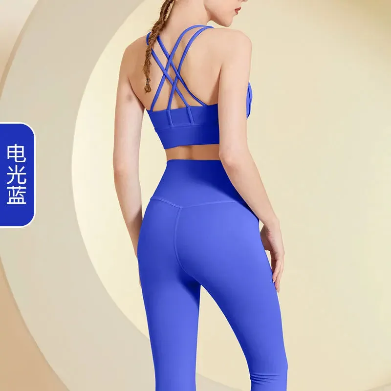 2Pcs Seamless activewear Yoga Set Gym Fitness Clothing Women Suits Sports Bra Crop Top Workout Leggings Sportswear Female