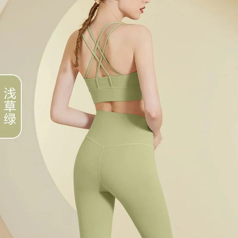 2Pcs Seamless activewear Yoga Set Gym Fitness Clothing Women Suits Sports Bra Crop Top Workout Leggings Sportswear Female