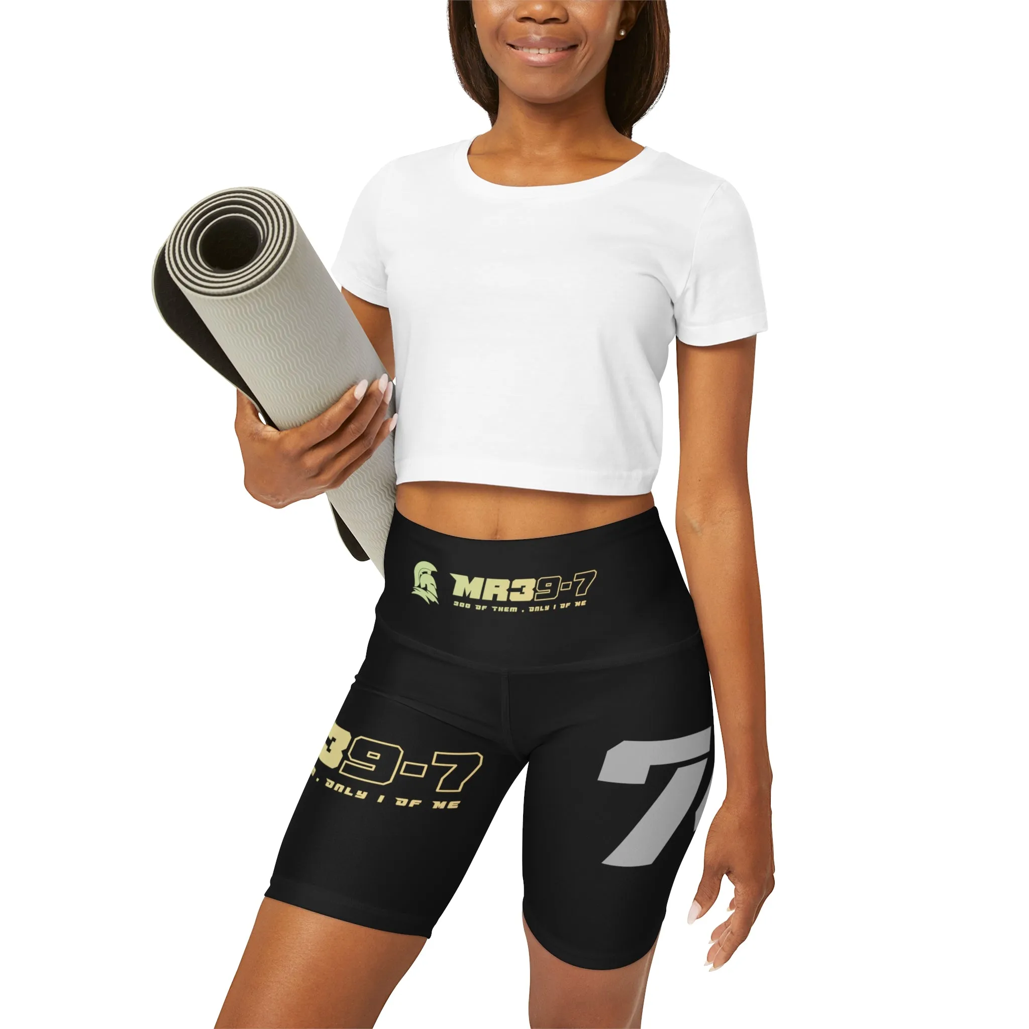 A1Vigilante Gwynedd 20X High Waisted Yoga Shorts (AOP)