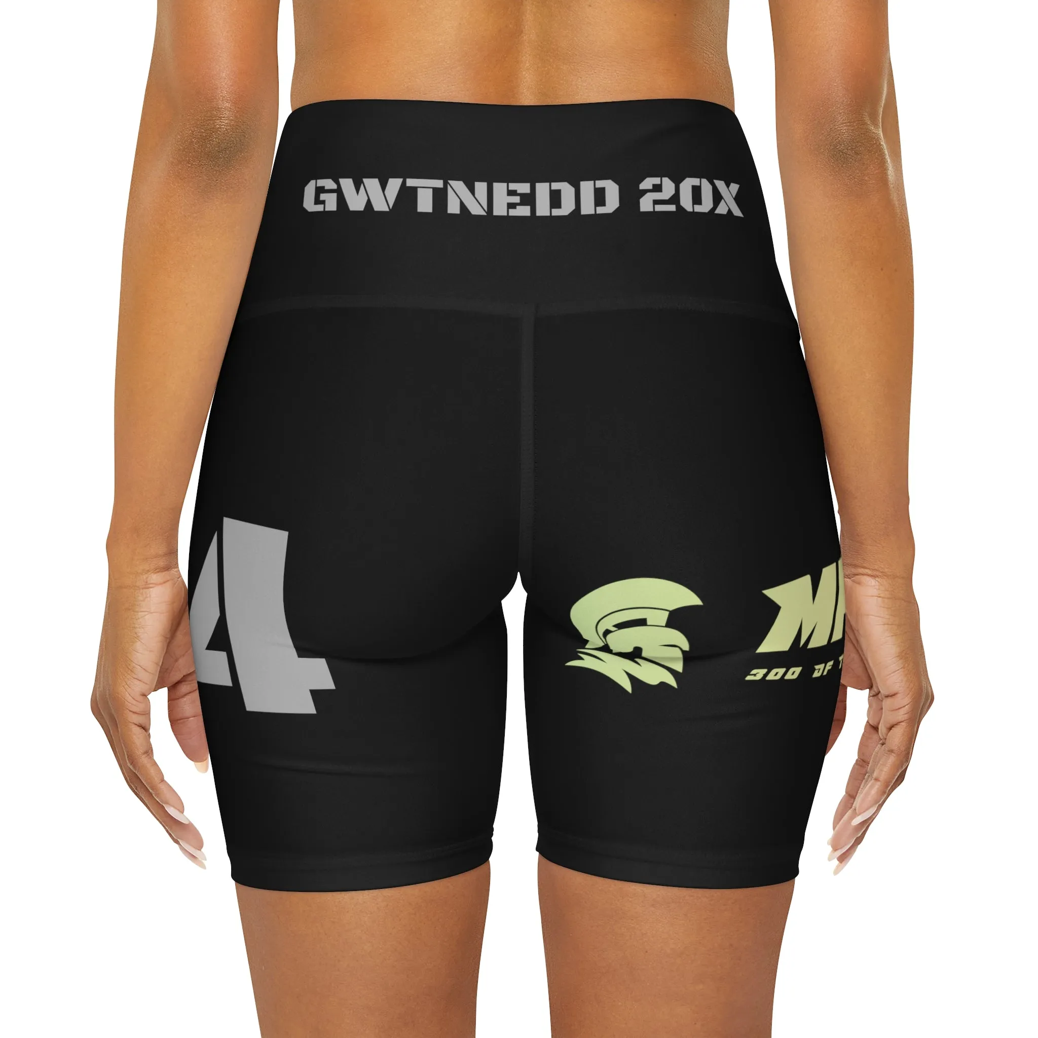 A1Vigilante Gwynedd 20X High Waisted Yoga Shorts (AOP)