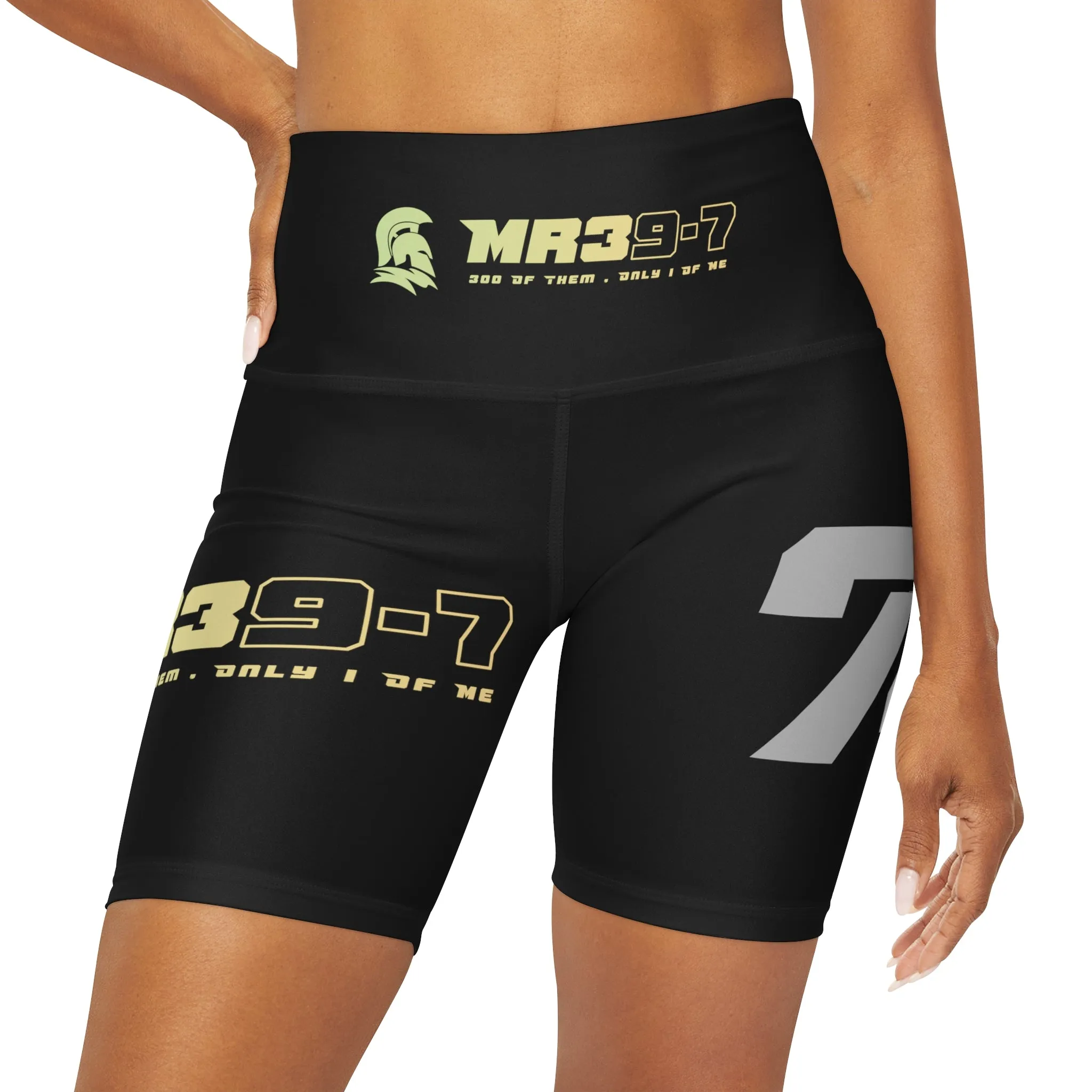 A1Vigilante Gwynedd 20X High Waisted Yoga Shorts (AOP)