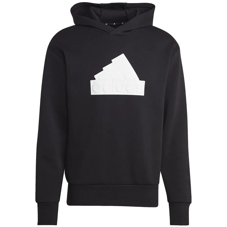 Adidas Mens Future Icons Badge of Sport Hoodie Black White