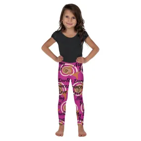 AJBeneficial Whirl Print Kid's Leggings in Purplish Pink