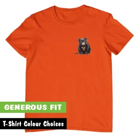 Baby Tasmanian Devil Left Chest Logo Adults T-Shirt (Various Colours)