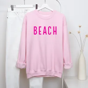 Beach Pink Ladies Sweatshirt