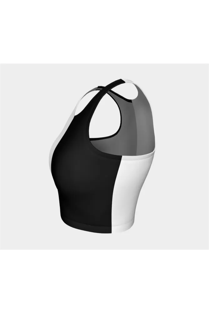 Black and White Athletic Top