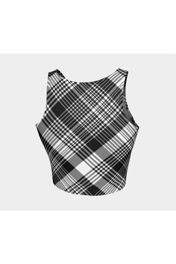 Black Plaid Athletic Top