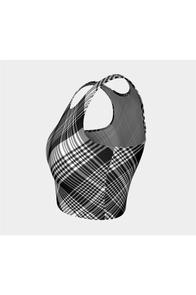 Black Plaid Athletic Top