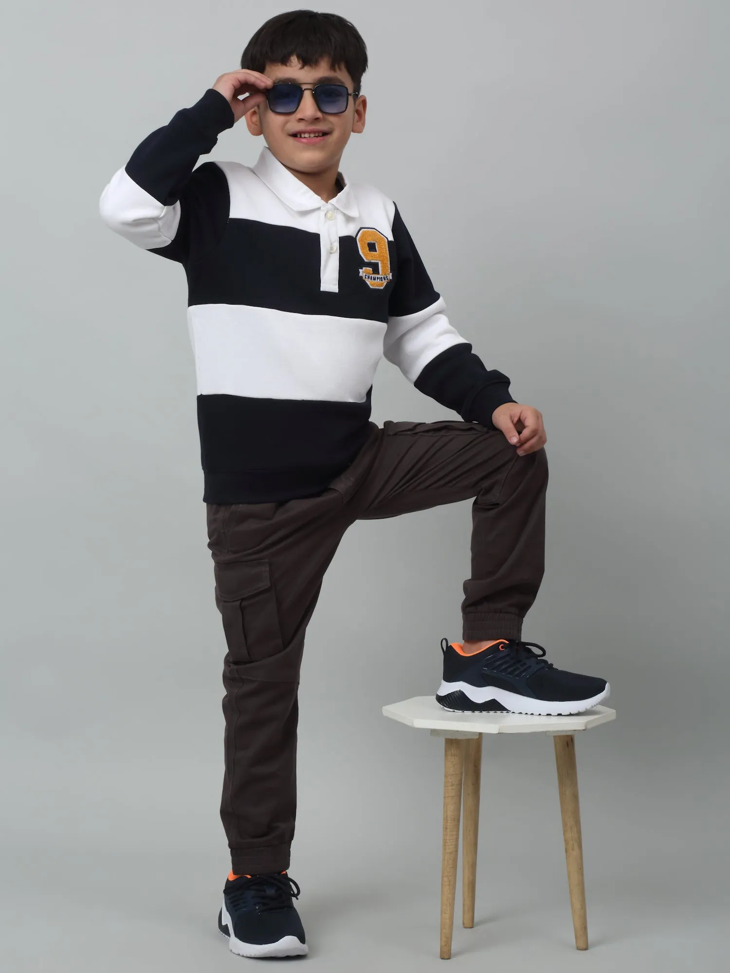 Boys Dark Grey Casual Cotton Jogger For Summer