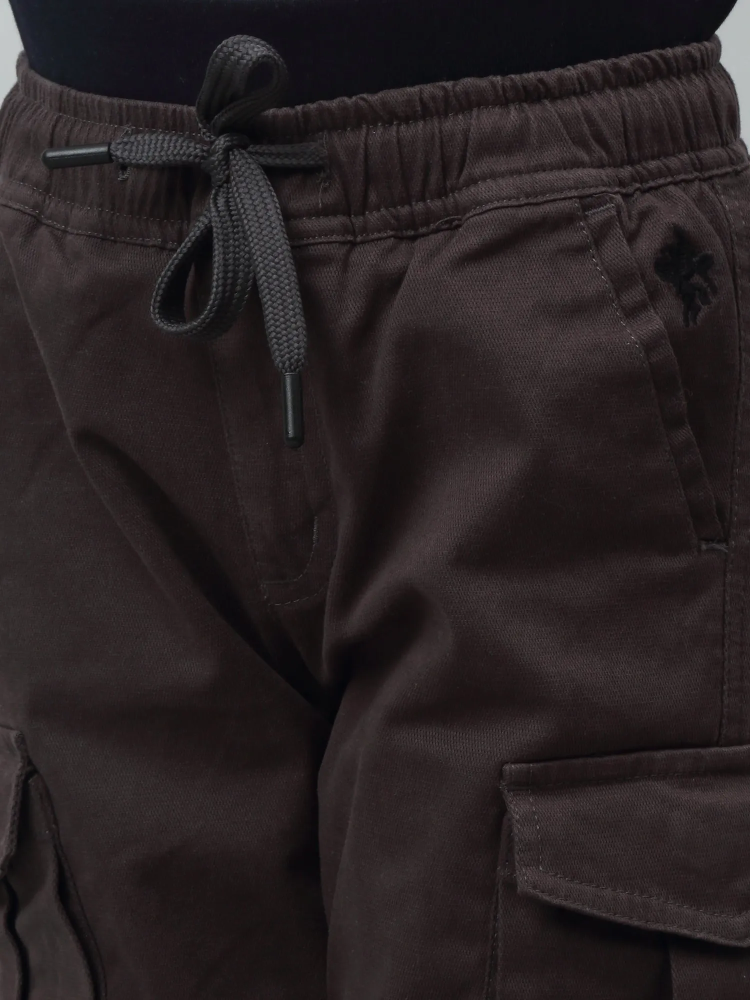 Boys Dark Grey Casual Cotton Jogger For Summer