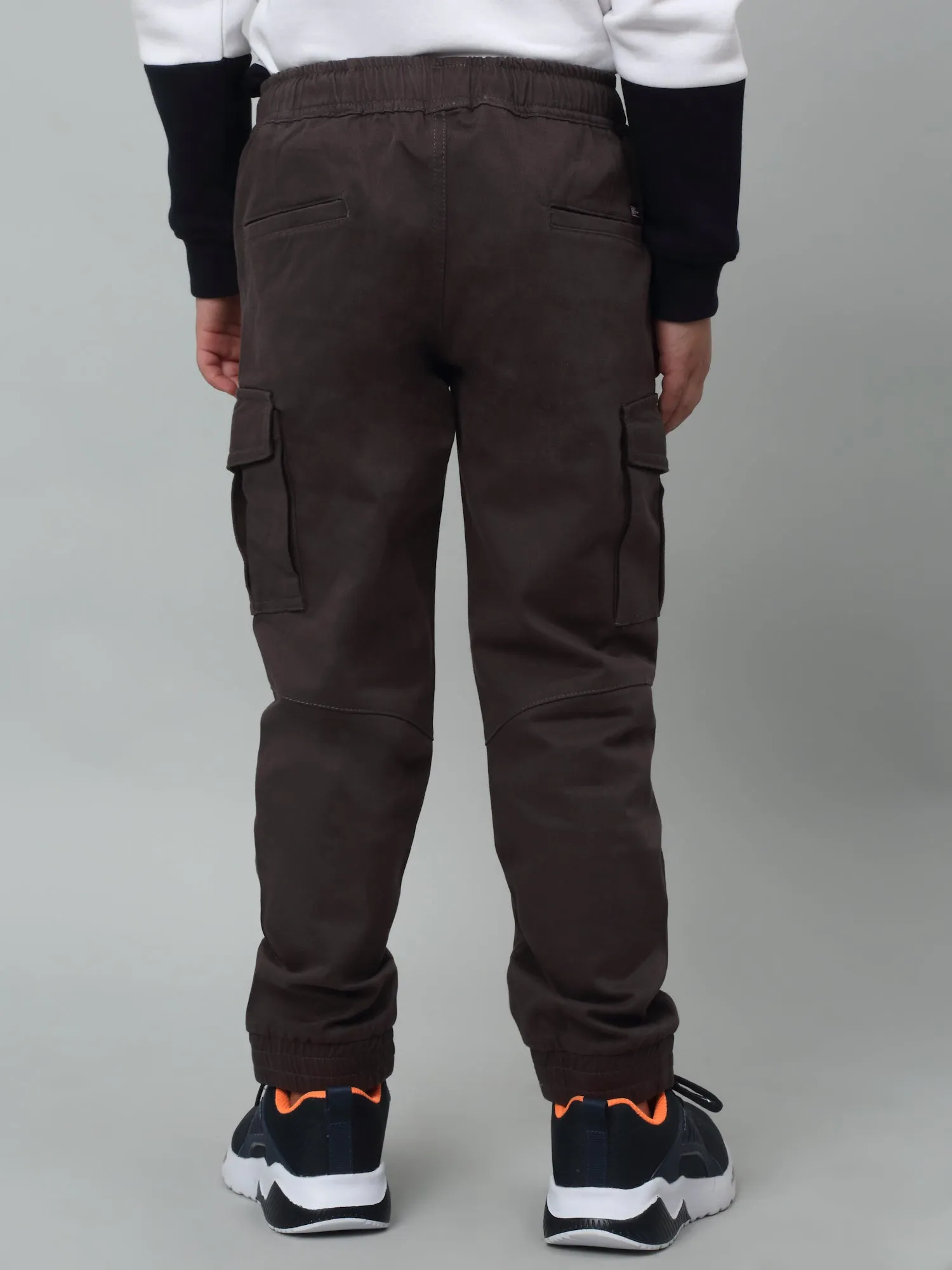 Boys Dark Grey Casual Cotton Jogger For Summer