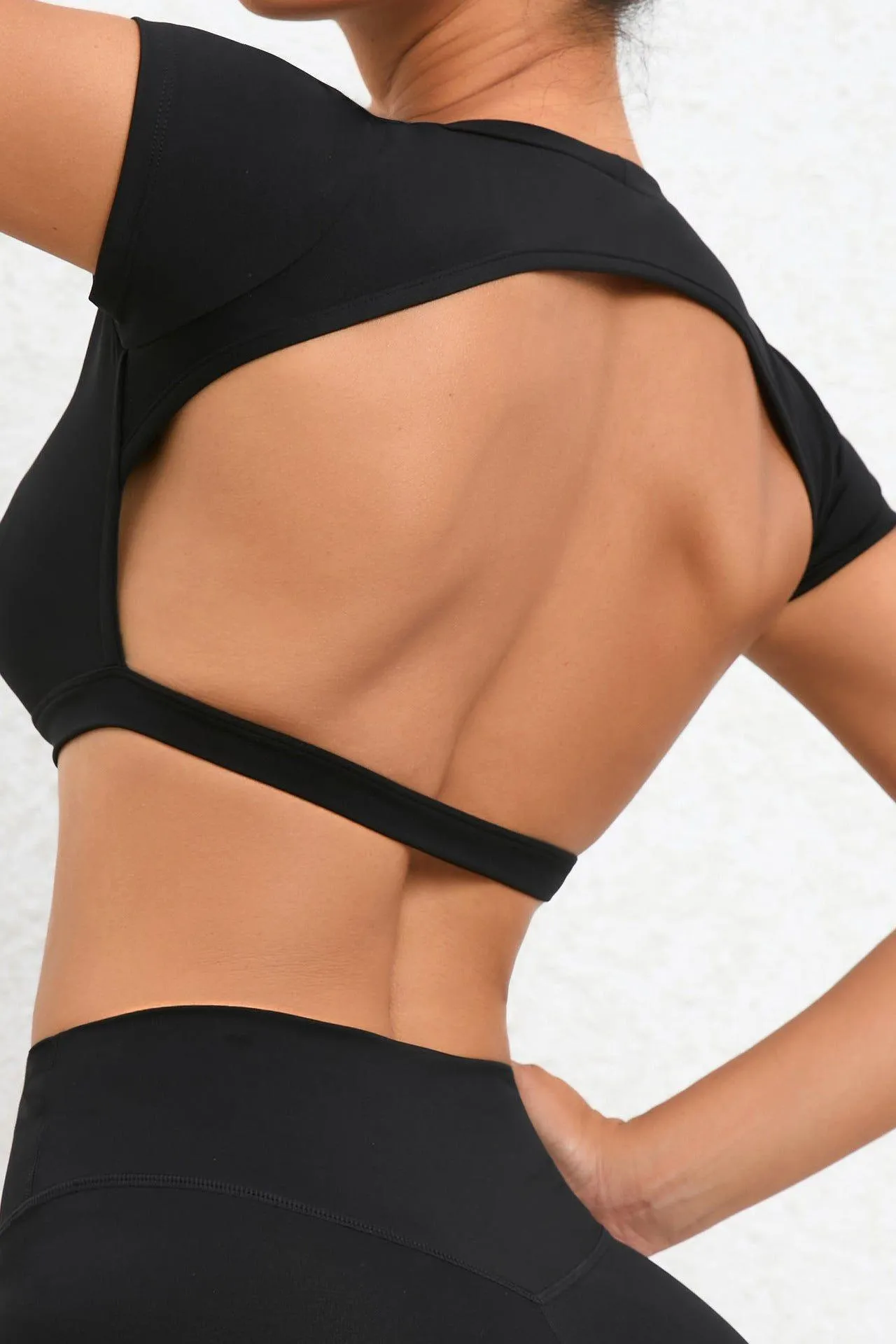 Braless padded nude yoga tops