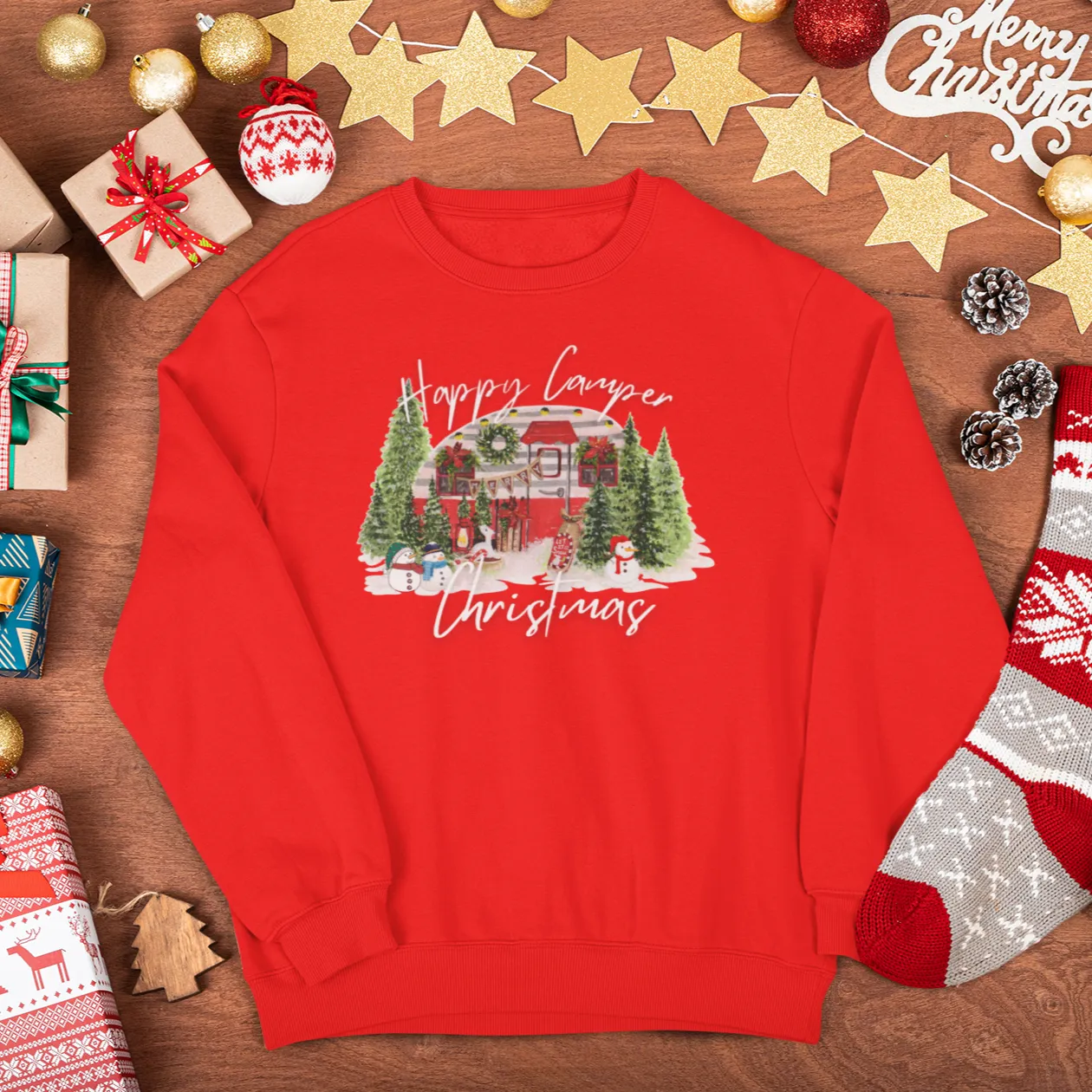Christmas Caravan Tshirt, Christmas Tree Camper Shirt, Christmas Gift for Camper, Merry Christmas, Camper Shirt, Holiday Adventure