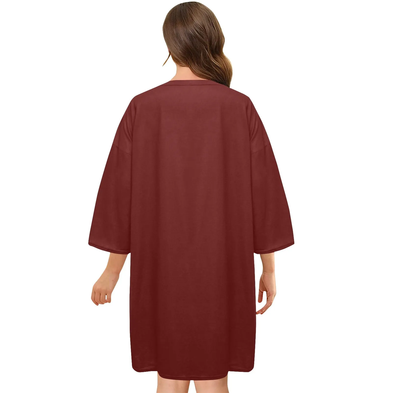 Cockatoo Oversized Sleep Shirt - Maroon