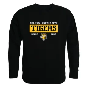 DePauw University Tigers Established Fleece Crewneck Pullover Sweatshirt