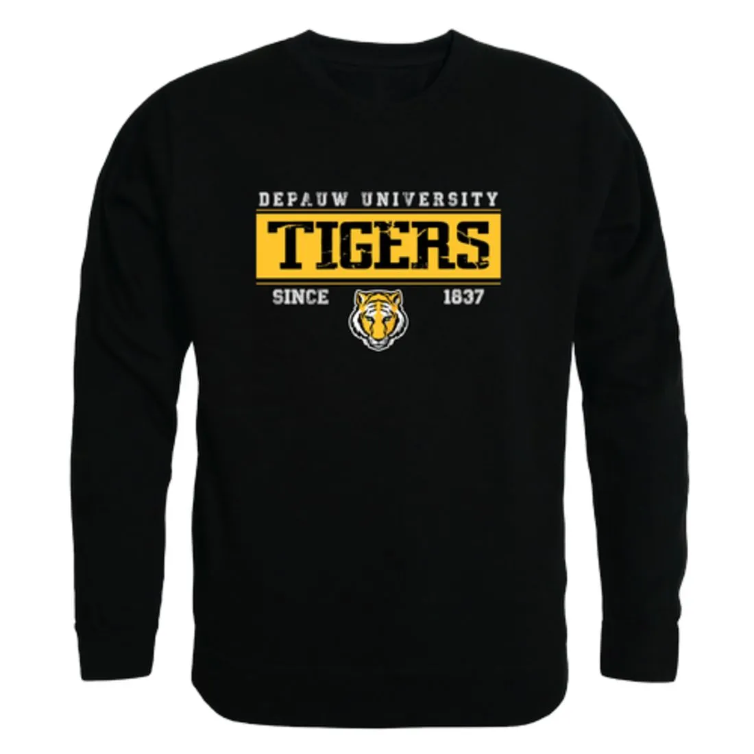 DePauw University Tigers Established Fleece Crewneck Pullover Sweatshirt