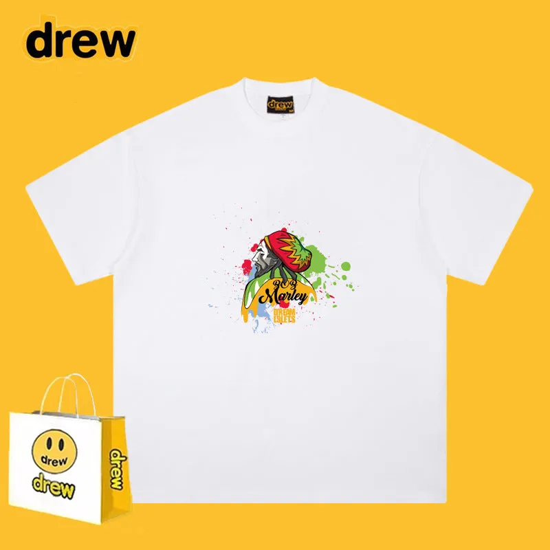 Drew T Shirts Loose Graffiti Printing