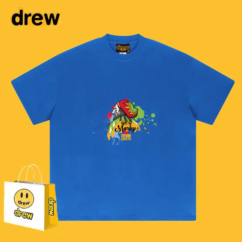 Drew T Shirts Loose Graffiti Printing