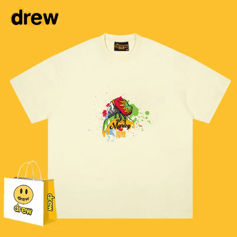 Drew T Shirts Loose Graffiti Printing