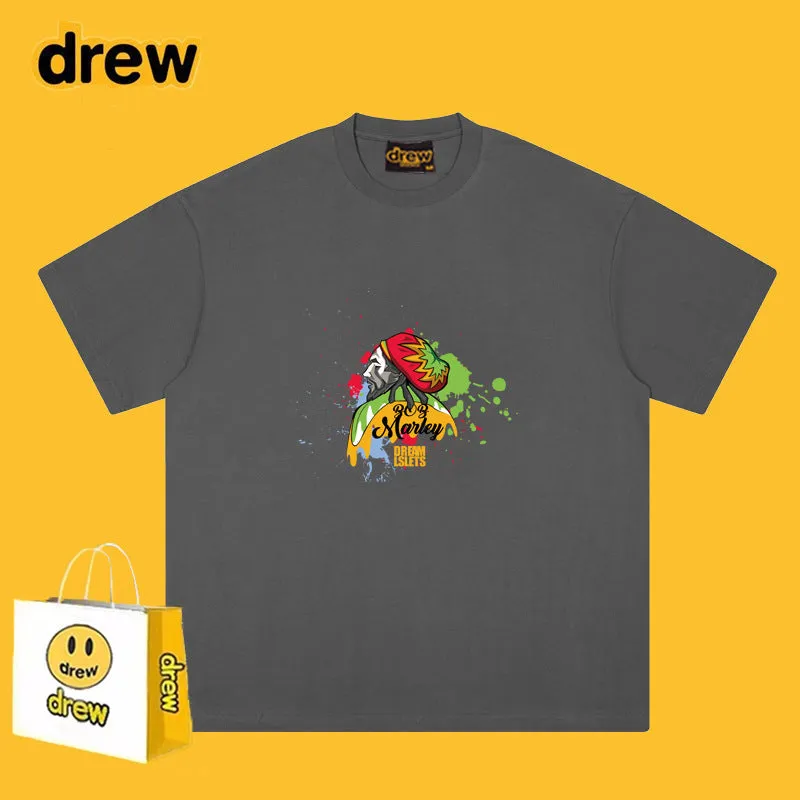 Drew T Shirts Loose Graffiti Printing