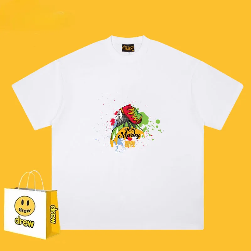 Drew T Shirts Loose Graffiti Printing