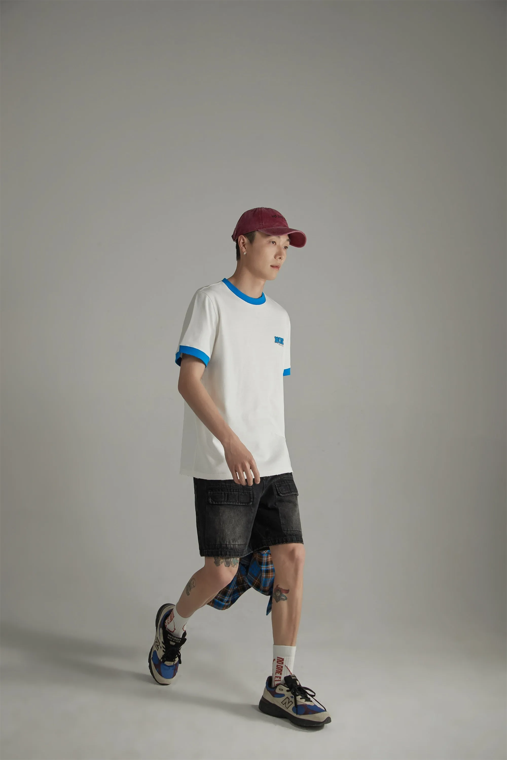 Embroidered Daily Loose Fit Short Sleeve T-Shirt