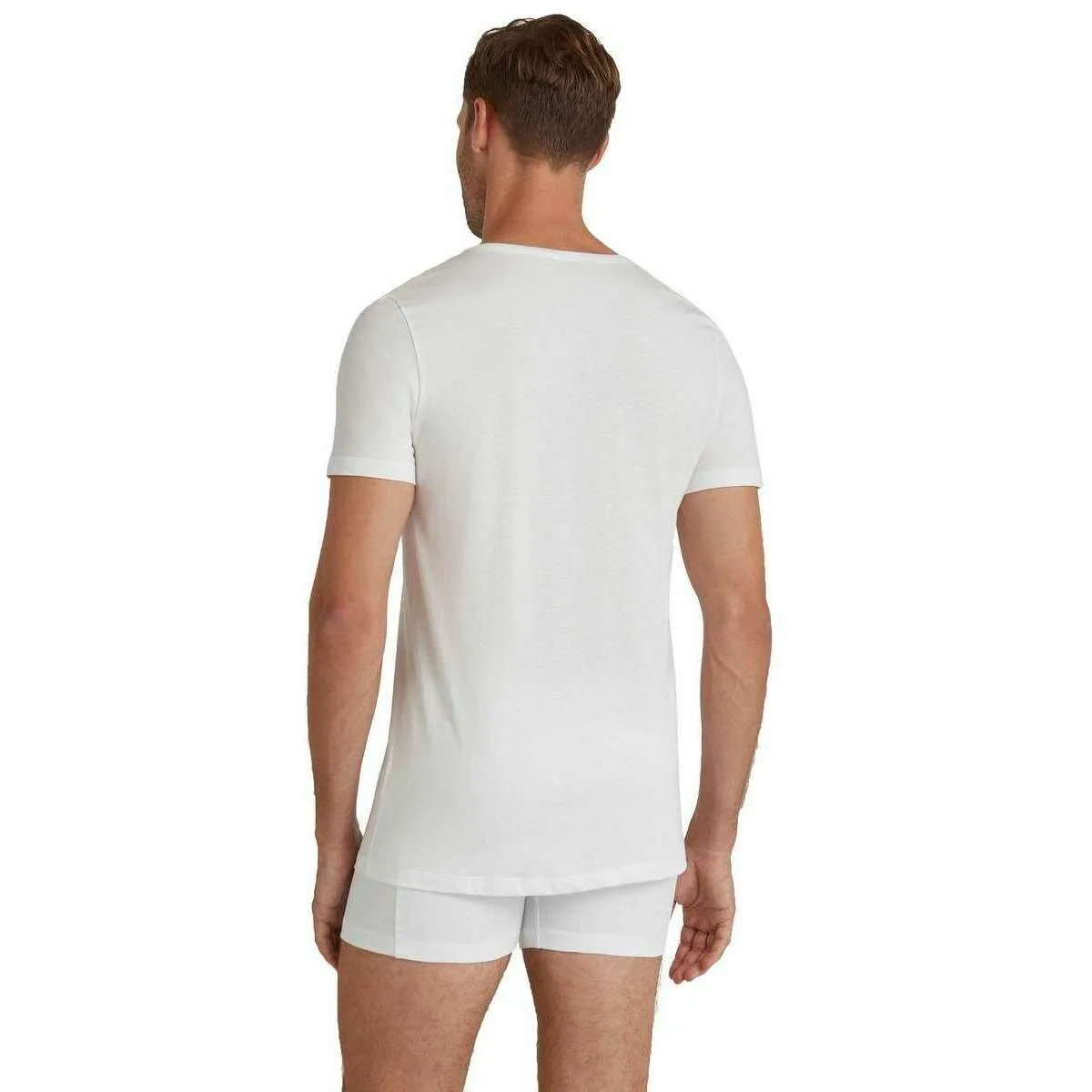 Falke Daily Natural V-Neck T-Shirt - White