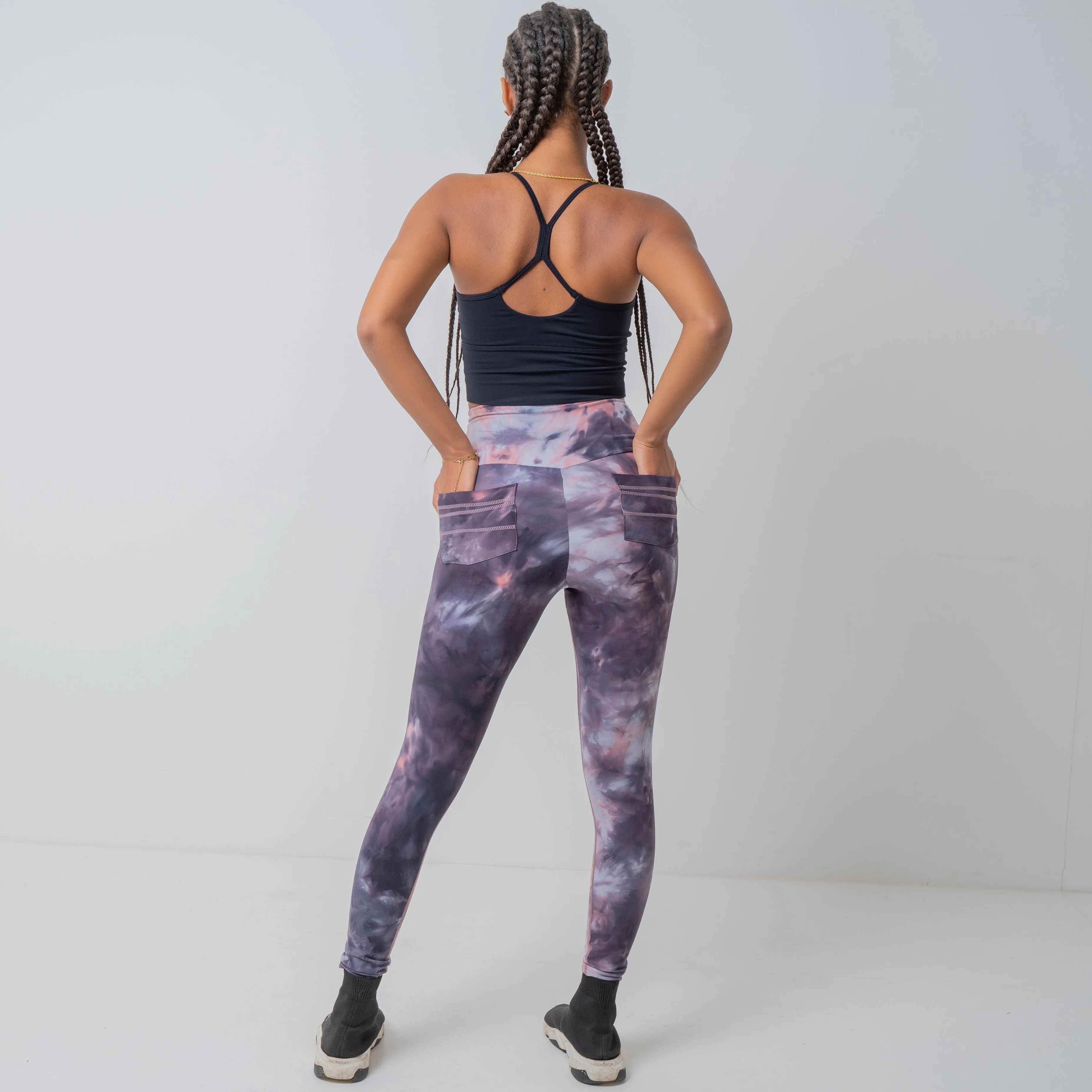 FlexTrek Leggings Graphite Gray Pink
