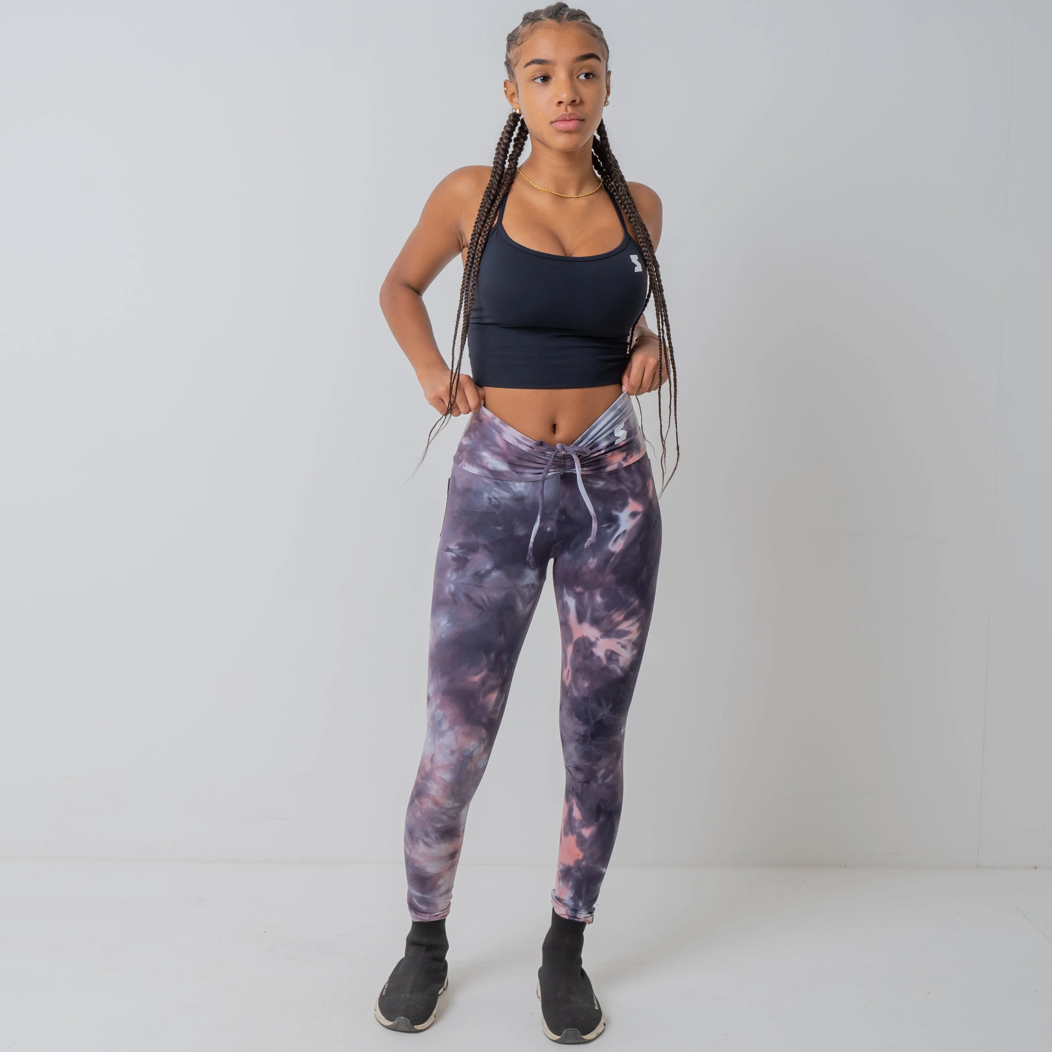 FlexTrek Leggings Graphite Gray Pink