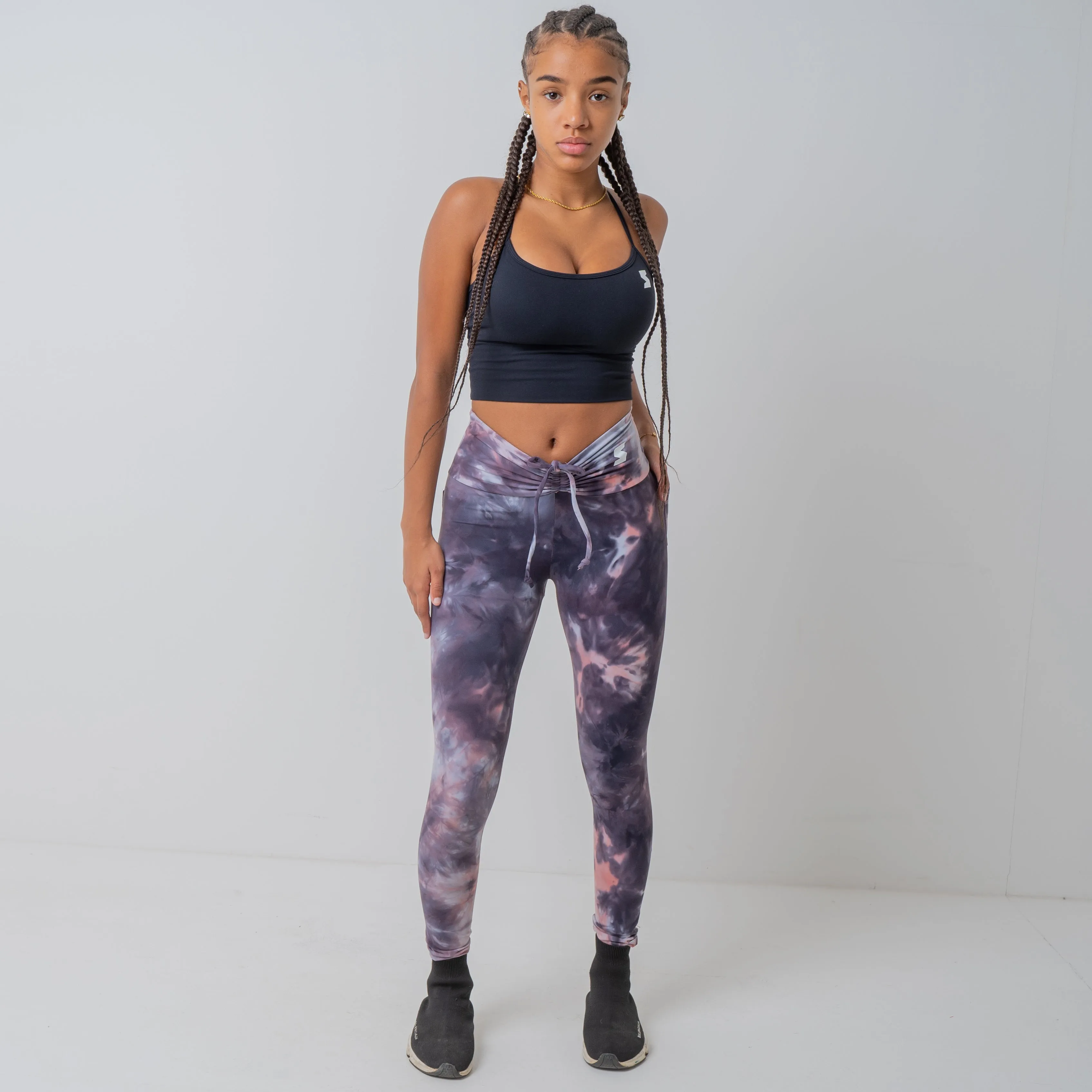 FlexTrek Leggings Graphite Gray Pink