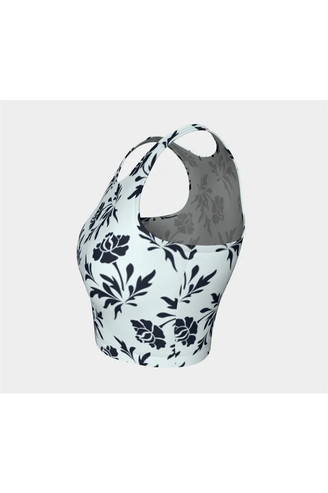 Floral Blue Athletic Top