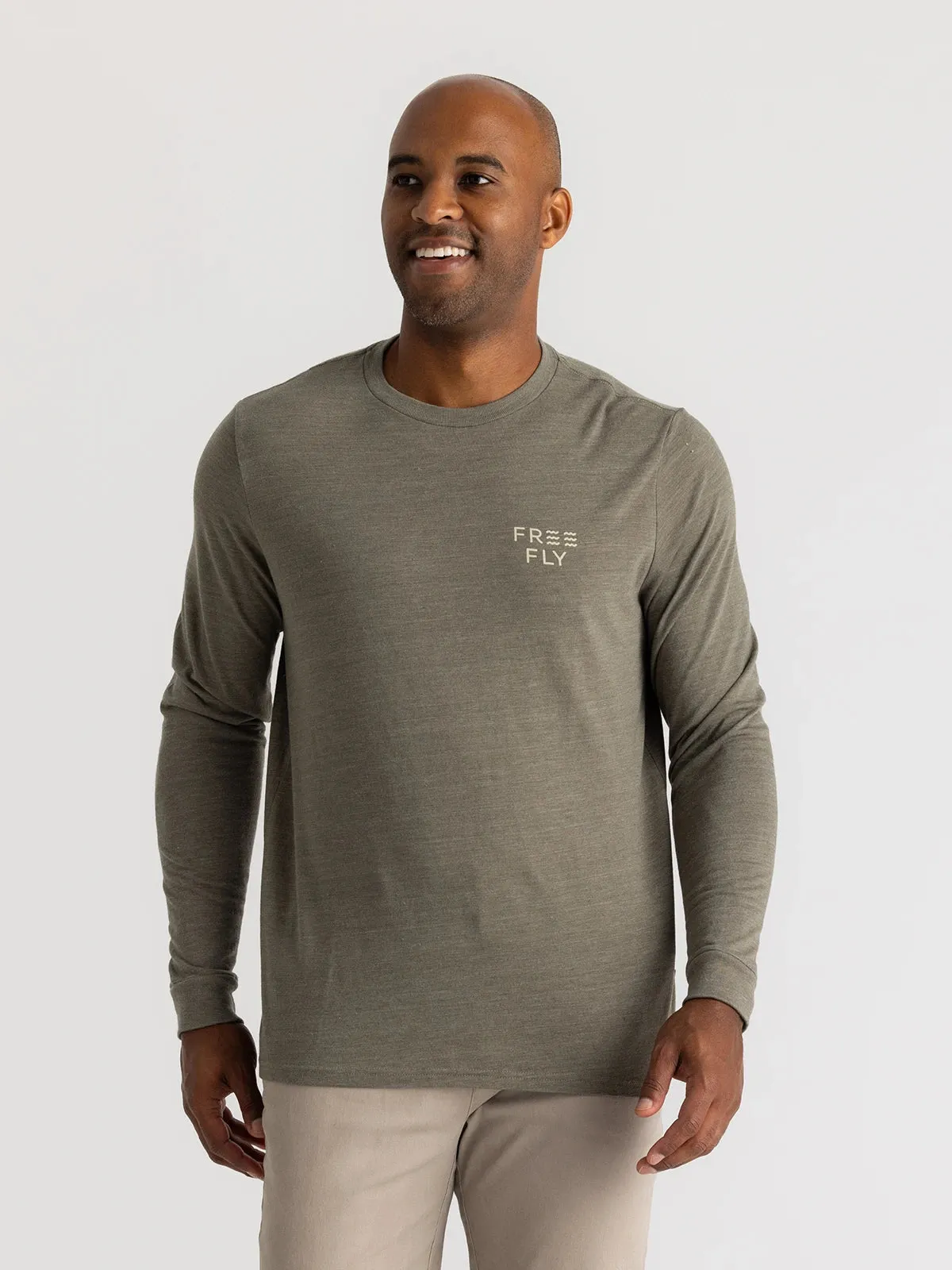 Free Fly Comfort On Long Sleeve - HEATHER FATIGUE