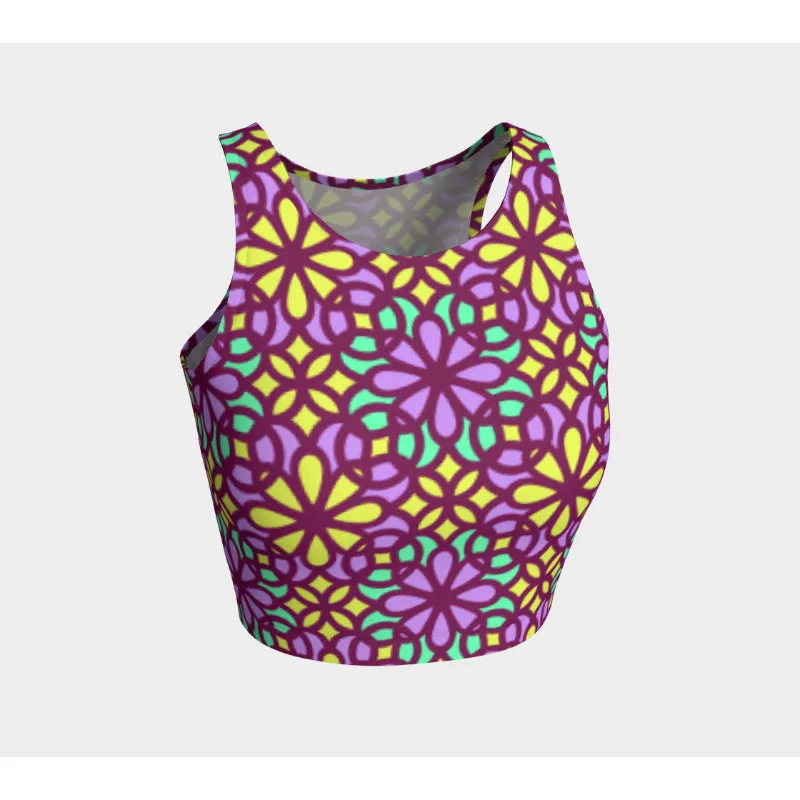 Garnet Stained Glass Athletic Crop Top