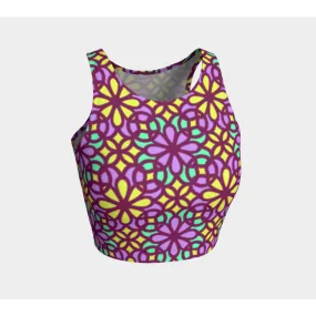 Garnet Stained Glass Athletic Crop Top
