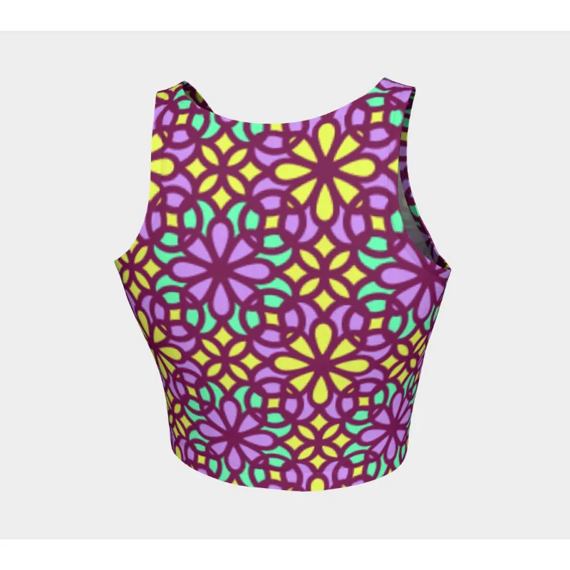 Garnet Stained Glass Athletic Crop Top