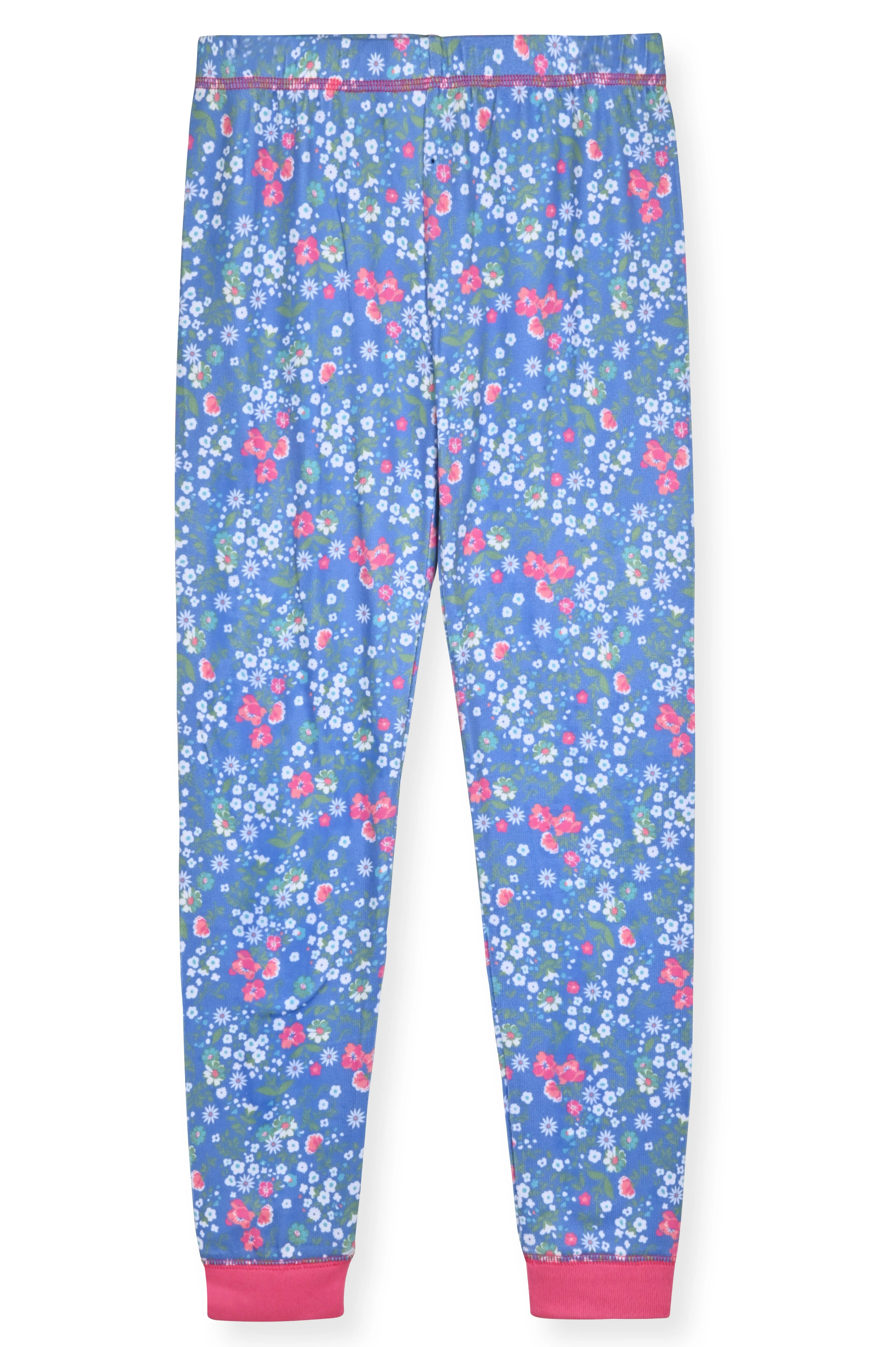 Girls 2-Piece Super Soft Jersey Snug Fit Pajama Set- Delicate Florals.