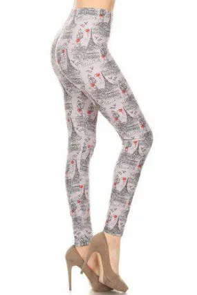 Graphic Eiffel Tower Leggings