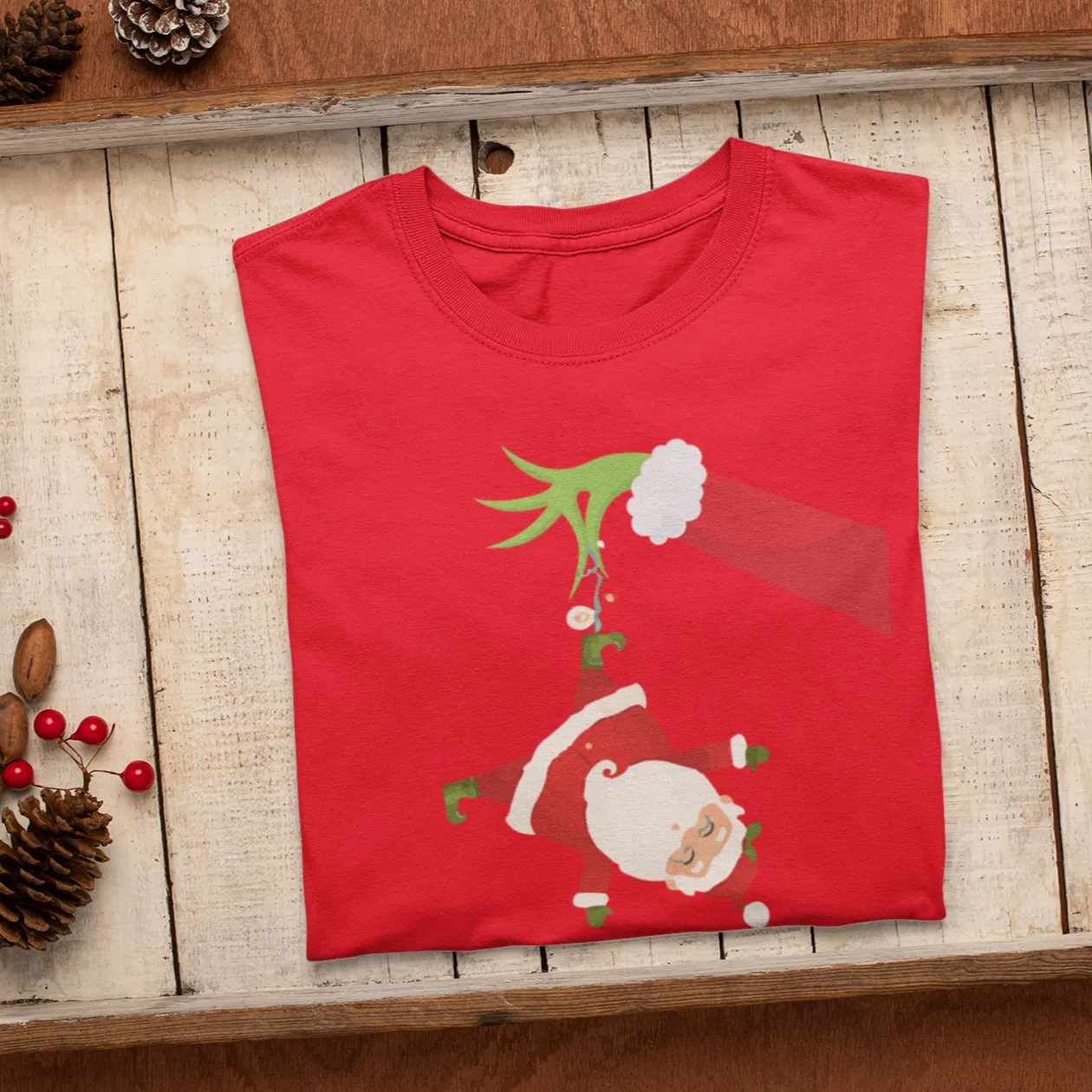 Grinch Santa Christmas Shirt, Xmas mom pajamas, Mother gift shirt, Mama Christmas gift Tee, Christmas Santa Tshirt,Christmas Party Shirt