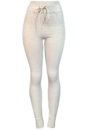 High Rise Tie-Up Knit Leggings