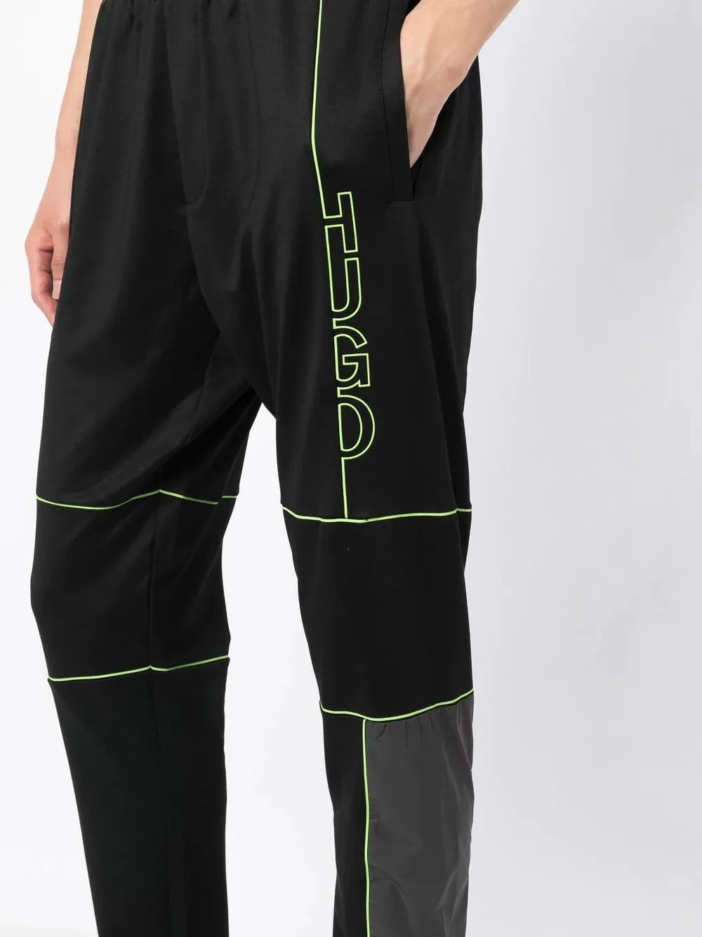 HUGO Contrast-trimmed track pants Black