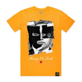 Hustle Daily SPLIT MASK CAPONE SHIRT (Gold)
