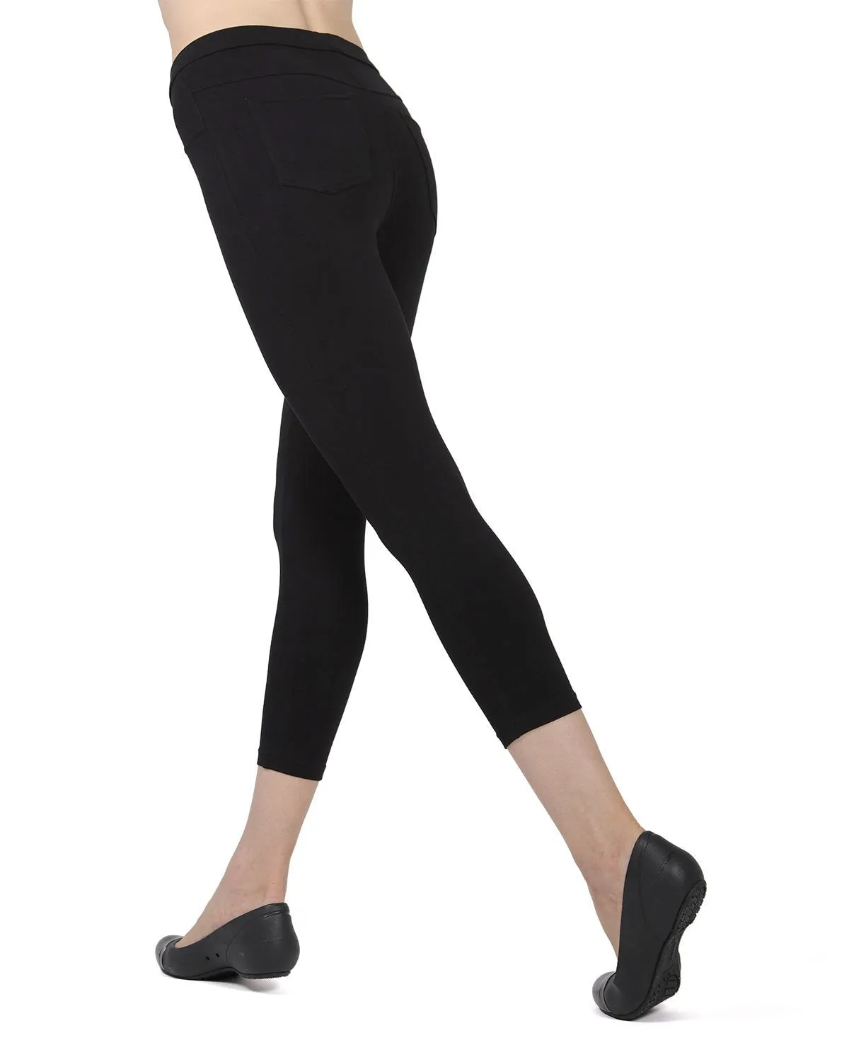 Liscia French Terry Cotton Capri Leggings