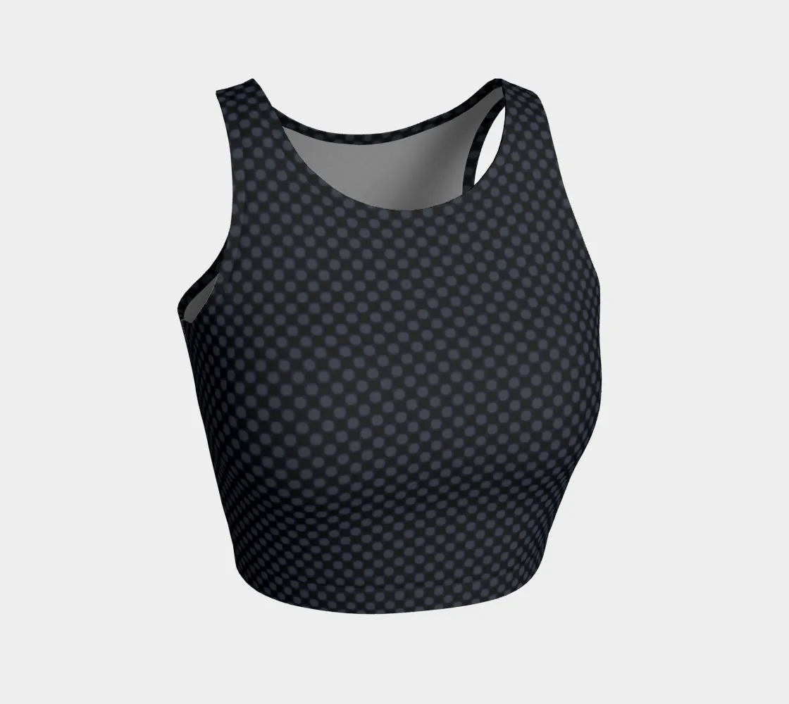 Macro Polkadot Matte Athletic Crop Top