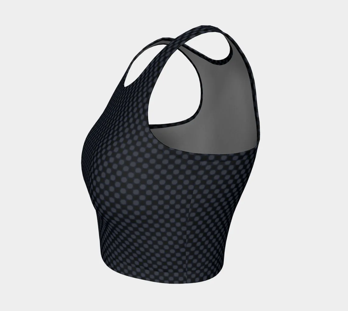 Macro Polkadot Matte Athletic Crop Top