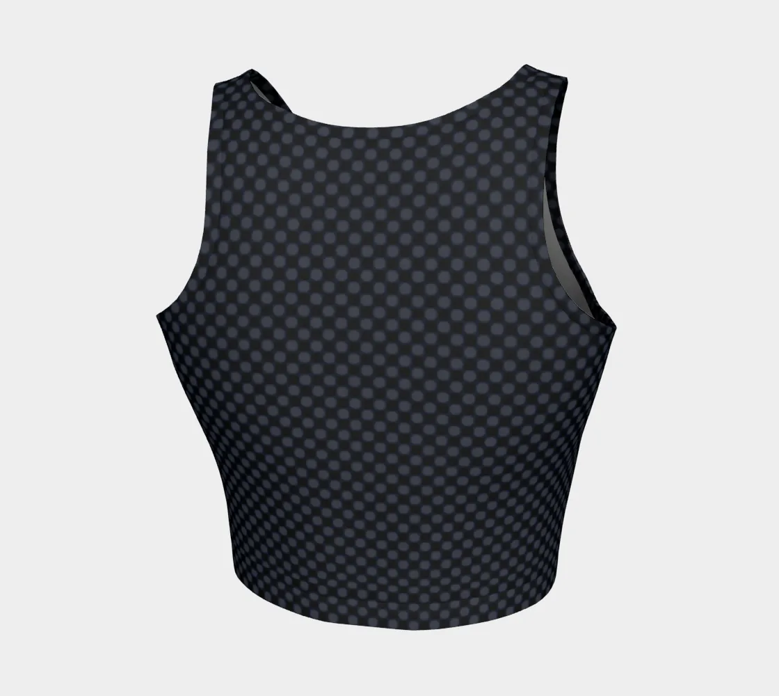 Macro Polkadot Matte Athletic Crop Top