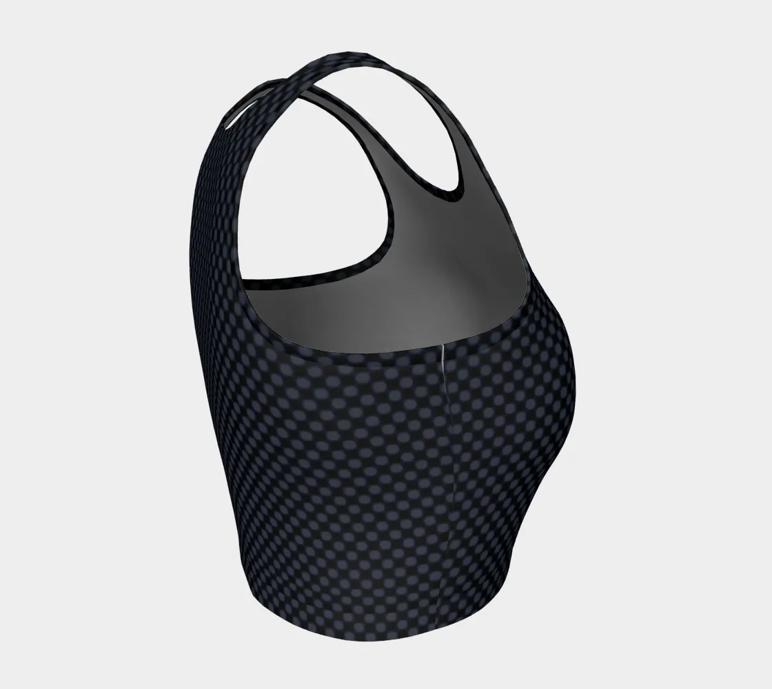 Macro Polkadot Matte Athletic Crop Top