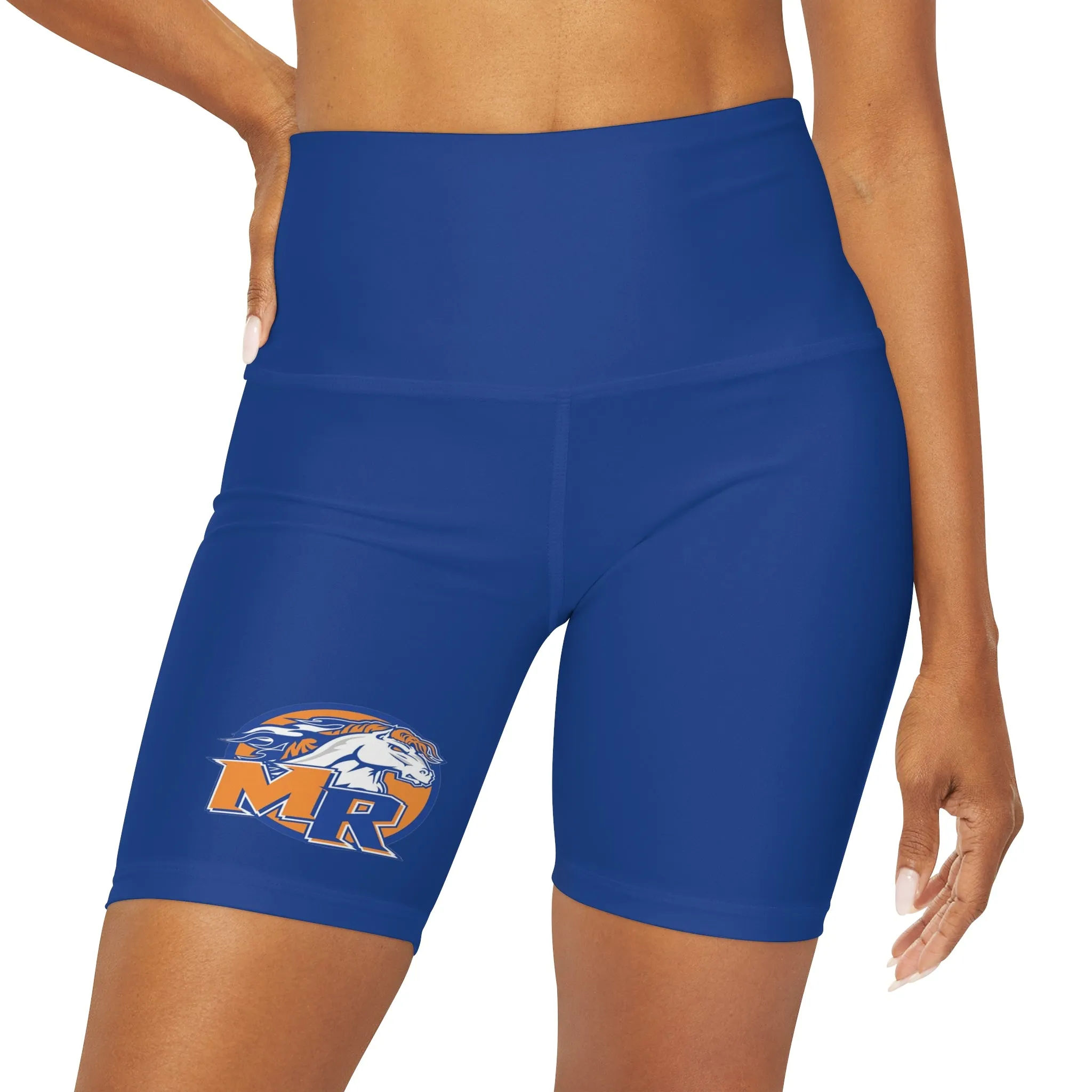Marvin Ridge High Waisted Yoga Shorts (AOP)