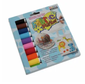 Marvy Fabric Markers, 10 Colours