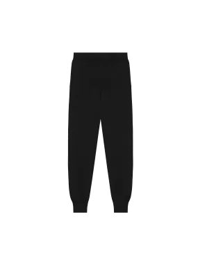 Mens DNA Knitted Track Pants—black