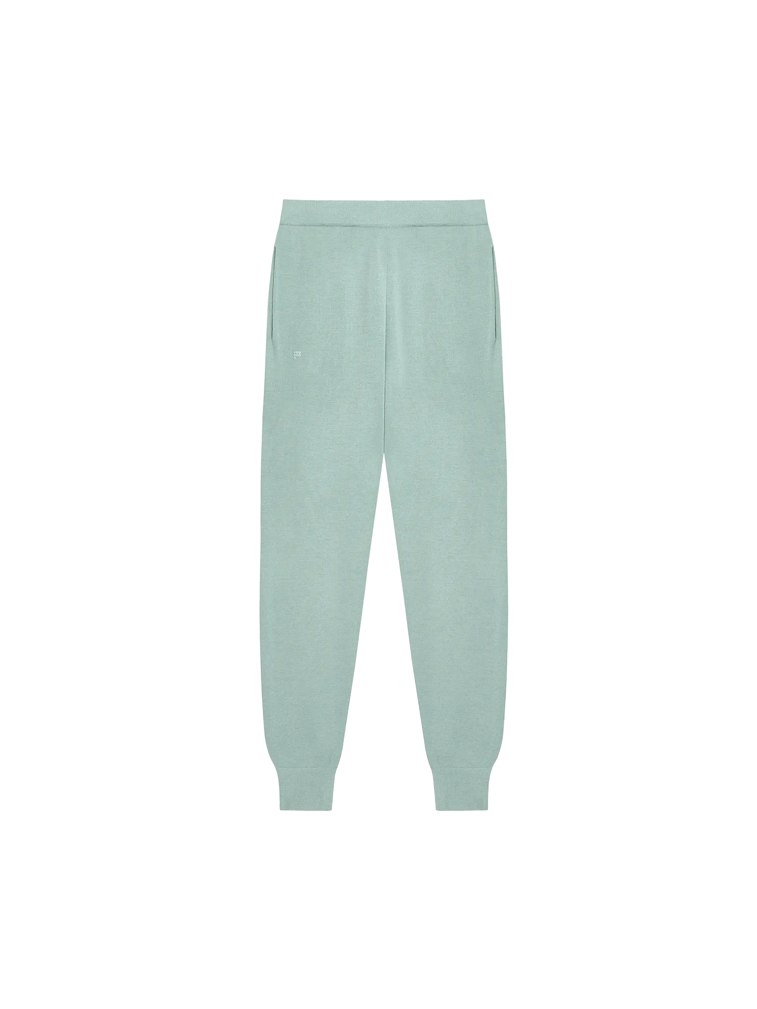 Mens Regenerative Merino Wool Track Pants—eucalyptus blue